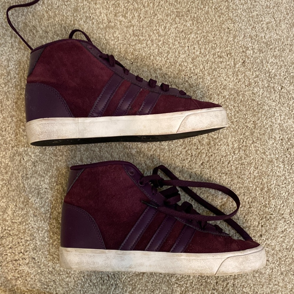 Purple Adidas neo ankle suede shoes - Picture 2 of 12